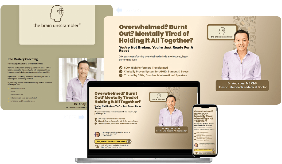 Life mastery coaching Before After