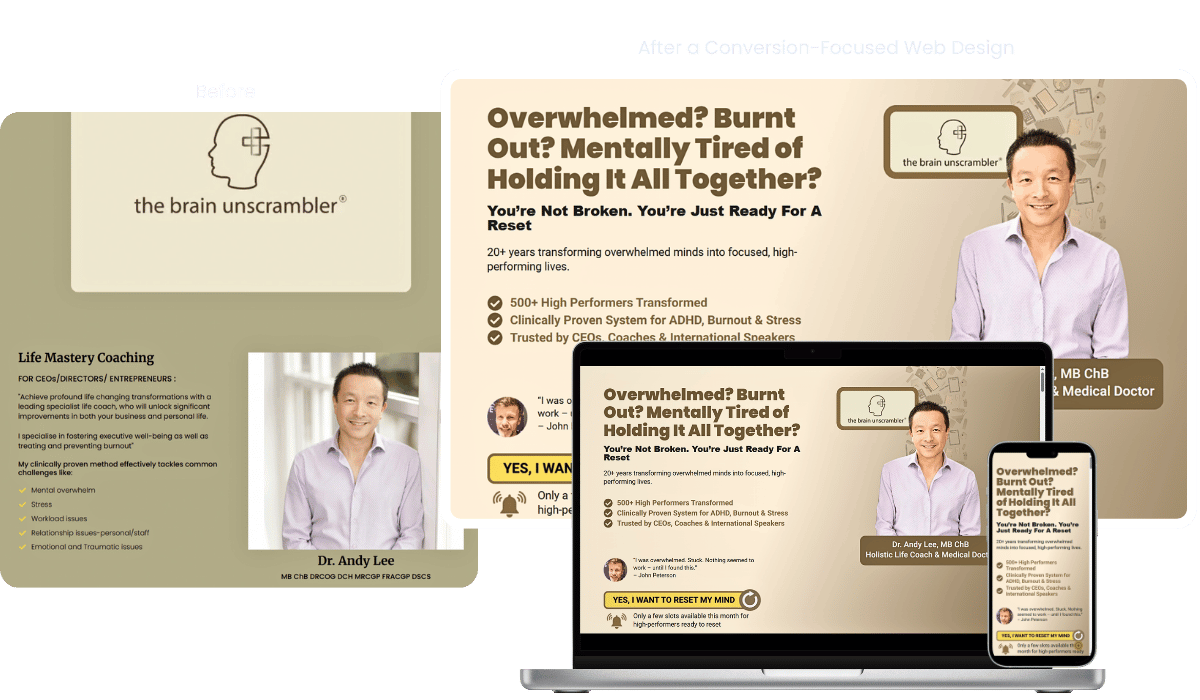 conversion focused web design project one